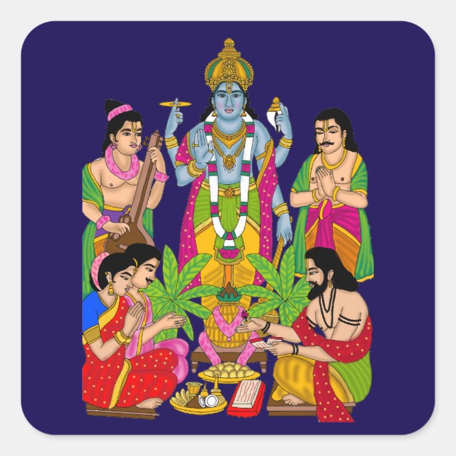 Lord Satyanarayan Sticker (Vorderseite)