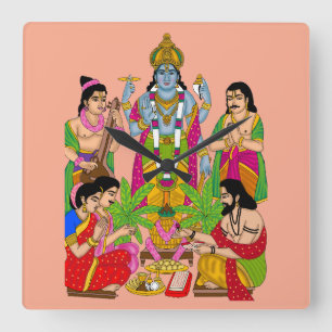 Lord Satyanarayan Wanduhr
