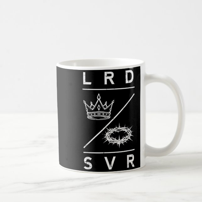 Lord Saviour Crown Christian God Jesus Bible Men W Kaffeetasse (Rechts)