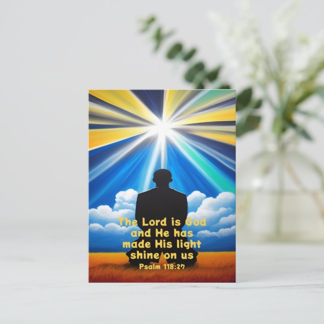 Lord Shine Your Light Postcard Postkarte (Stehend Vorderseite)