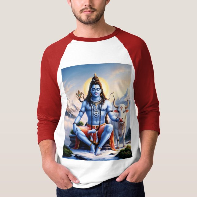 Lord Shiv T - Shirt - Spirituelles Hindu Design (Vorderseite)