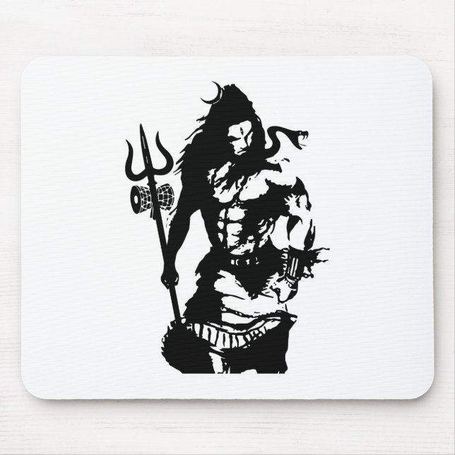 Lord Shiva Art Angry Trishul Mousepad (Vorne)