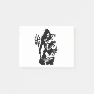Lord Shiva Art Angry Trishul Post-it Klebezettel