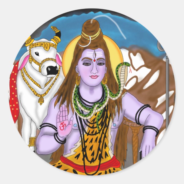 Lord Shiva Aufkleber (Vorderseite)