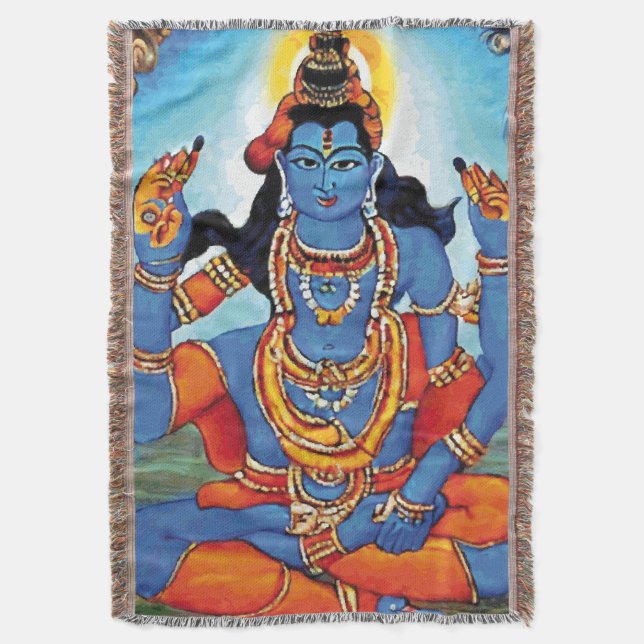 Lord Shiva - Blanket Decke (Vorderseite Vertikal)