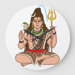 Lord Shiva Clock Große Wanduhr