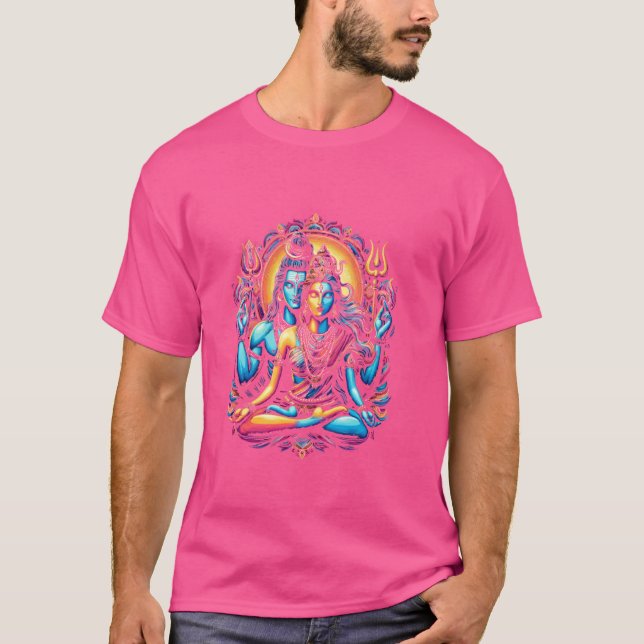 Lord Shiva Durga Hindu Gott Mahadeva Goddes T-Shirt (Vorderseite)
