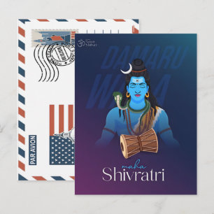 Lord Shiva für die Maha Shivratri-Feier Feiertagspostkarte