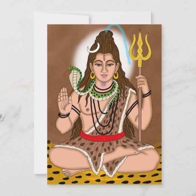 Lord Shiva Greeting Card Dankeskarte (Vorderseite)