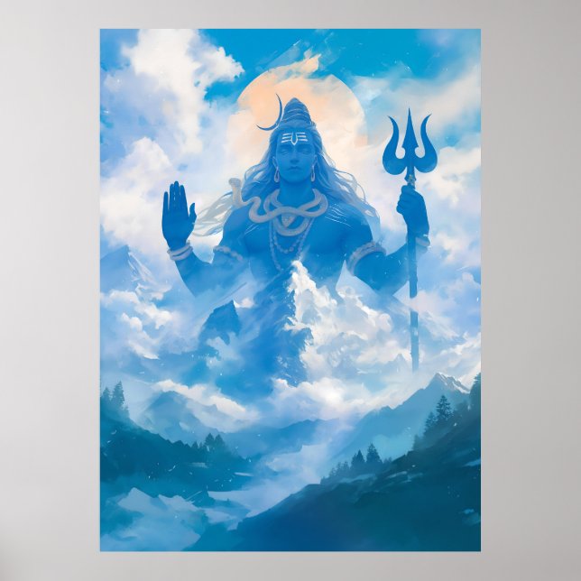 Lord Shiva in Kailasa Poster (Vorne)