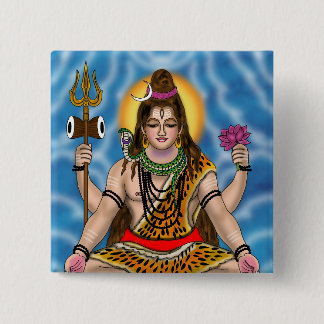 Lord Shiva Knopf Button