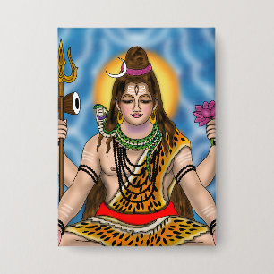 Lord Shiva Knopf Button
