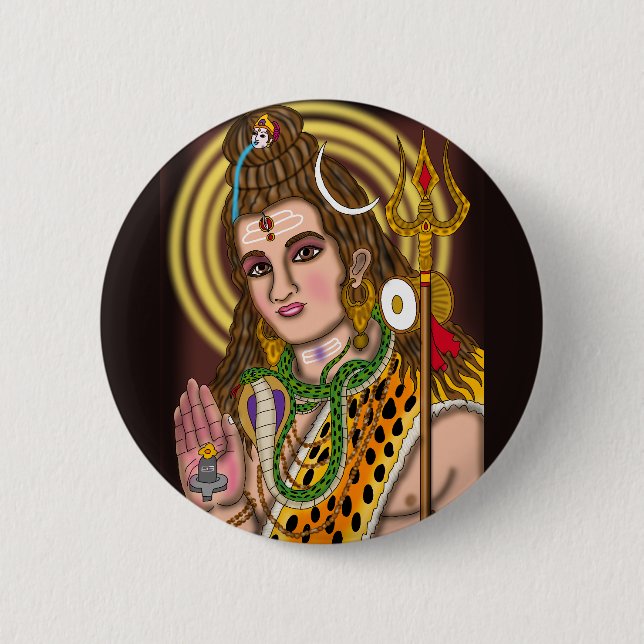 Lord Shiva Knopf Button (Vorderseite)