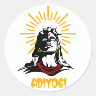 Lord Shiva   Mahadev Runder Aufkleber
