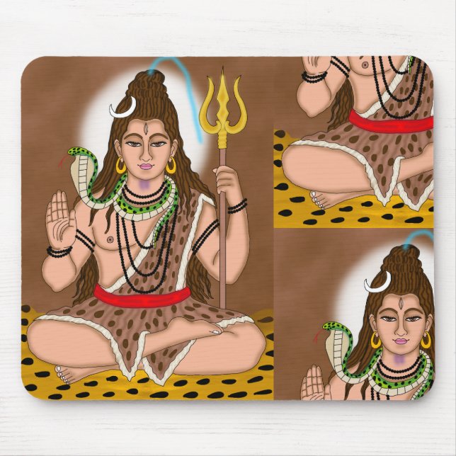Lord Shiva Mouse Pad Mousepad (Vorne)