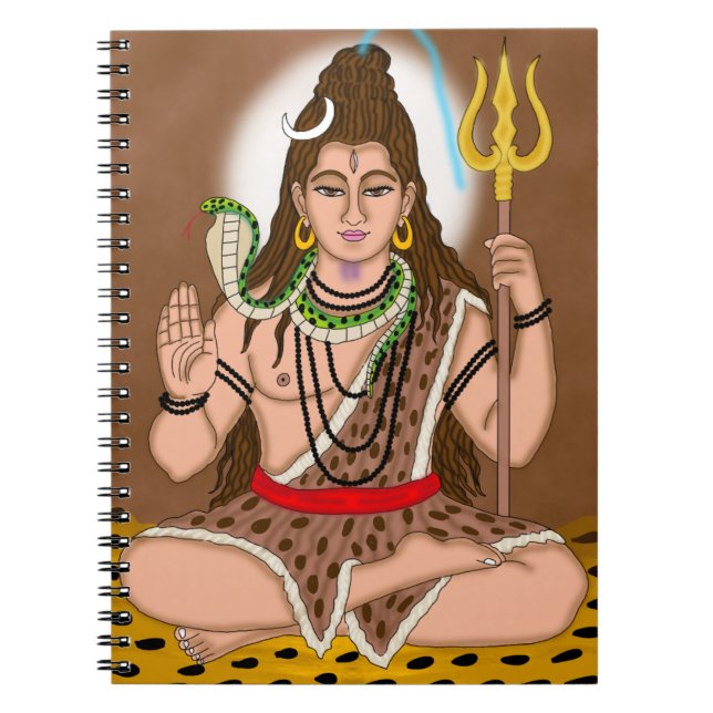 Lord Shiva Notizbuch Notizblock (Vorderseite)