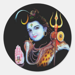 Lord Shiva Runder Aufkleber