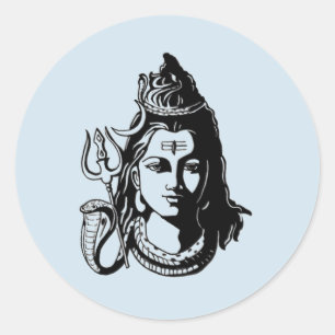 Lord Shiva Runder Aufkleber