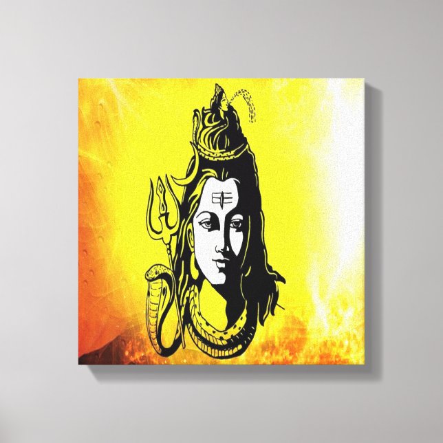 Lord Shiva schöne Gemälde auf Leinwand (Vorderseite)