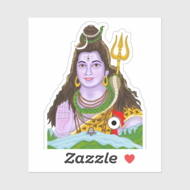 Lord Shiva Sticker (Blatt)