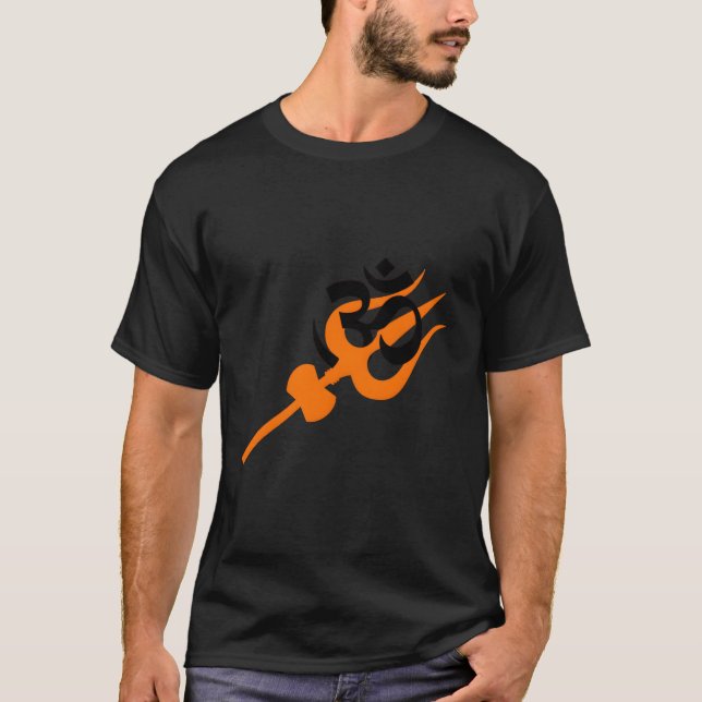 Lord Shiva Trishul and Om spirituell T-Shirt (Vorderseite)