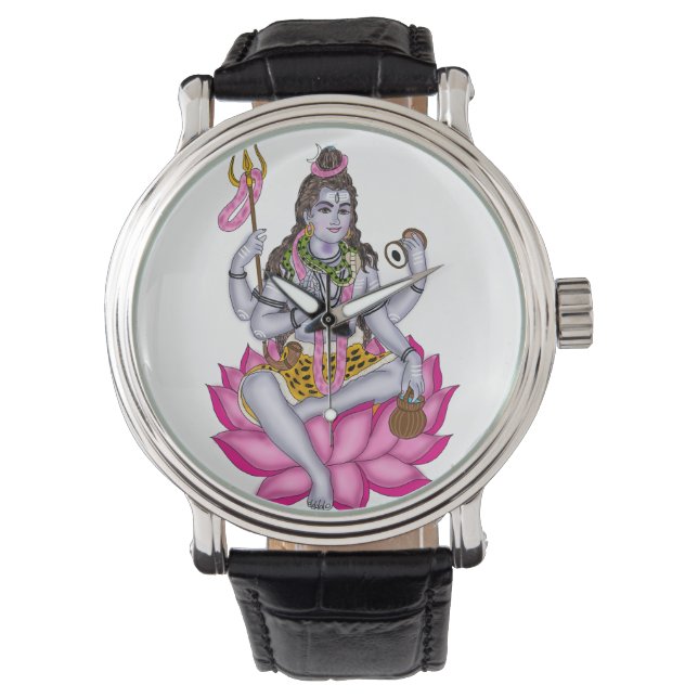 Lord Shiva Uhr – Wanddekoration & Wohndekoration (Vorderseite)