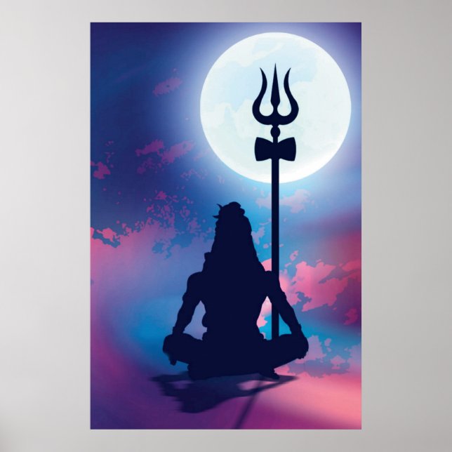 Lord Shiva vermittelt Wall Art Poster (Vorne)