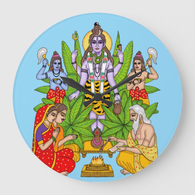 Lord Shiva Wanduhr (Vorderseite)
