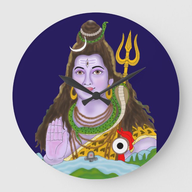 Lord Shiva Wanduhr (Vorderseite)