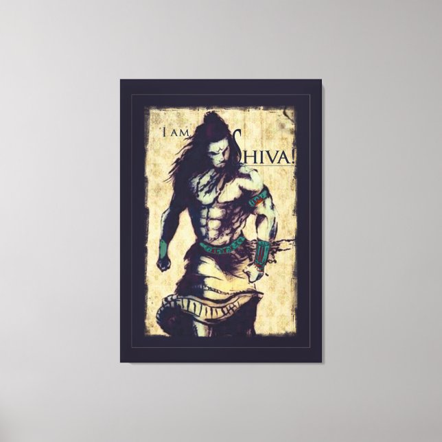Lord Shiva - Wrapped Canvas Leinwanddruck (Vorderseite)