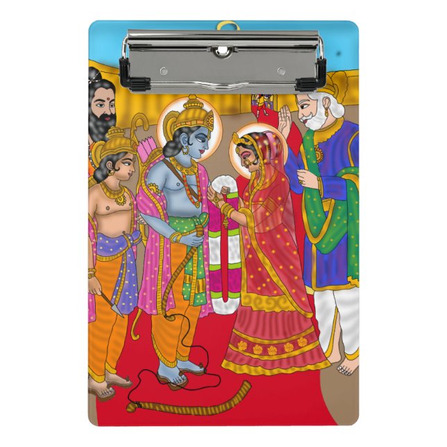 Lord Sita Ram  Mini Klemmbrett (Vorderseite)