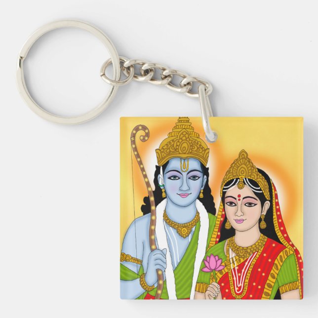 Lord Sitaram Keychain – Divine Accessory for Daily Schlüsselanhänger (Vorderseite)