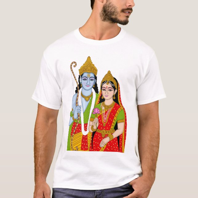 Lord Sitaram T-Shirt – Devotional Wear for Daily & (Vorderseite)