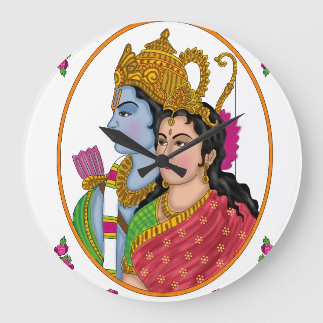 Lord SitaRam-Uhr Große Wanduhr (Vorderseite)