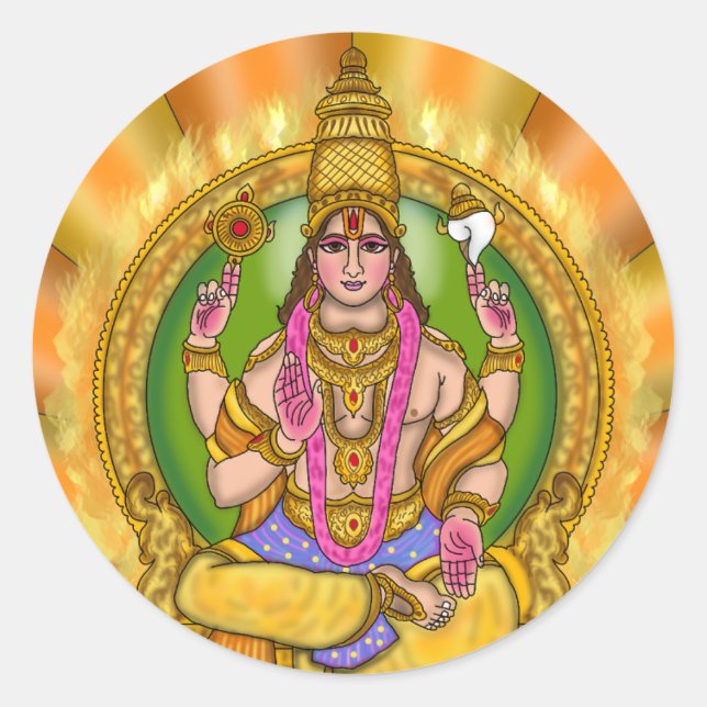 Lord Sun (Surya) Astrologie-Aufkleber Runder Aufkleber (Vorderseite)