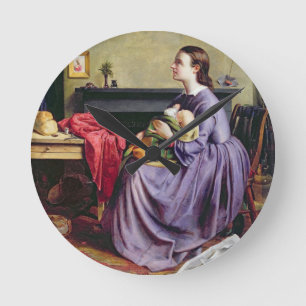 Lord, Thy wird, 1855 getan (Öl auf Leinwand) Runde Wanduhr