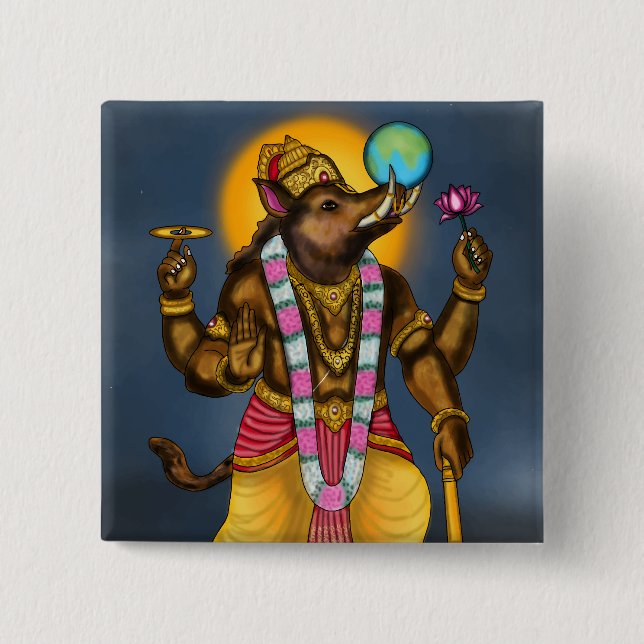 Lord Varaha Knopf Button (Vorderseite)