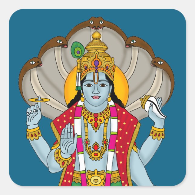 Lord Vishnu Aufkleber (Vorderseite)