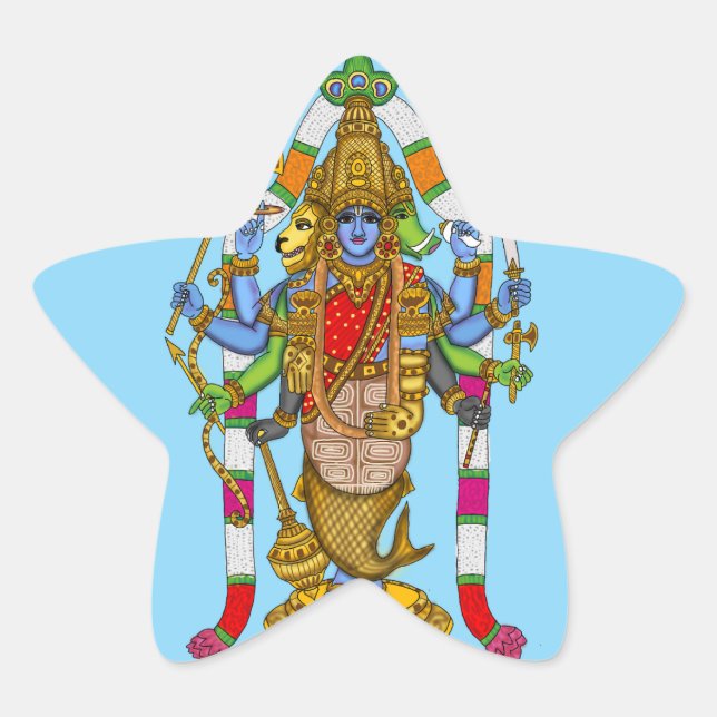 Lord Vishnu Aufkleber (Vorderseite)