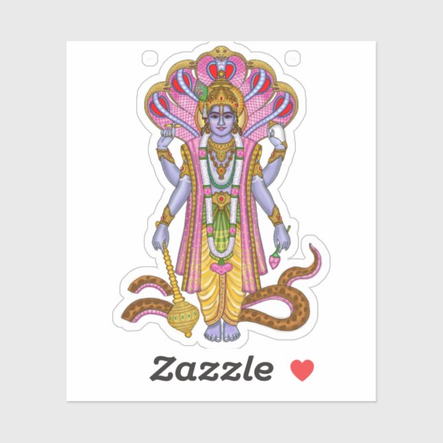 Lord Vishnu Aufkleber (Blatt)