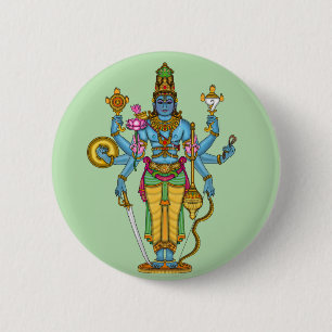 Lord Vishnu Knopf Button