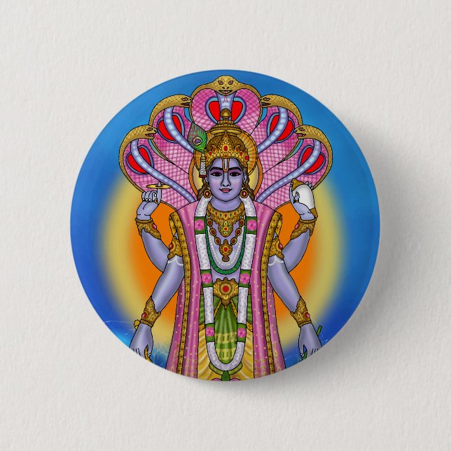 Lord Vishnu Knopf Button (Vorderseite)