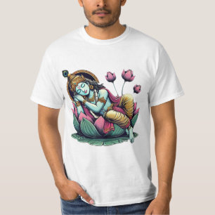 "Lord Vishnu Resting on the Lotus: Symbol Cosmi T-Shirt