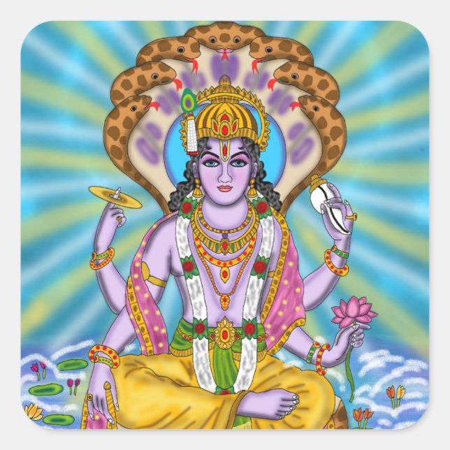 Lord Vishnu Stickers (Vorderseite)