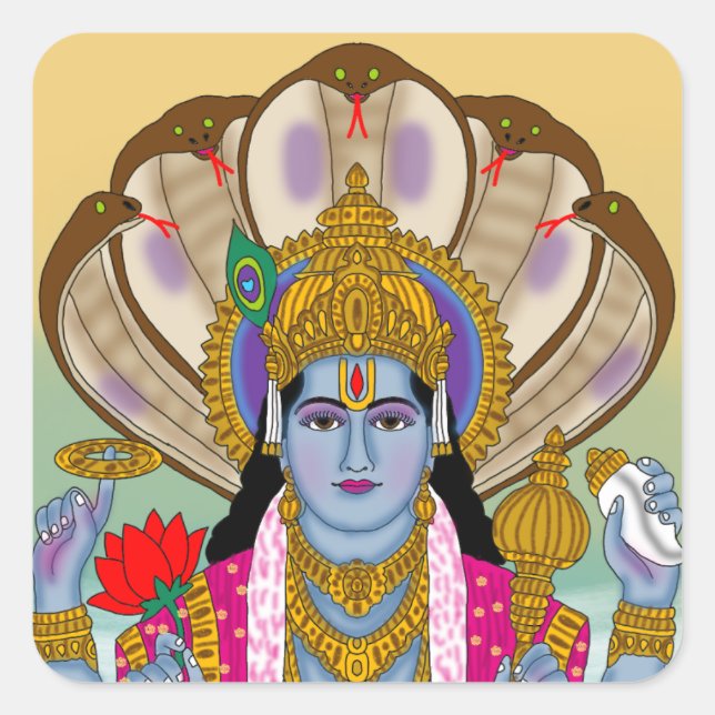 Lord Vishnu Stickers (Vorderseite)