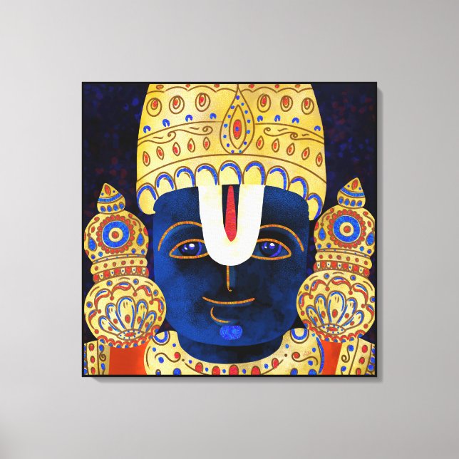 Lord Vishnu Tirupati Perumal Hindu Gott Gemälde Leinwanddruck (Vorderseite)
