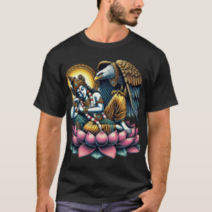 Lord Vishnu über Lotus im Adlerkrypt: Eine Fusion T-Shirt