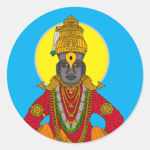 Lord Vitthal-Aufkleber Runder Aufkleber