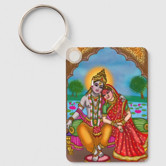 Lord Vitthal Rukmini Schlüsselanhänger | (Vorderseite)