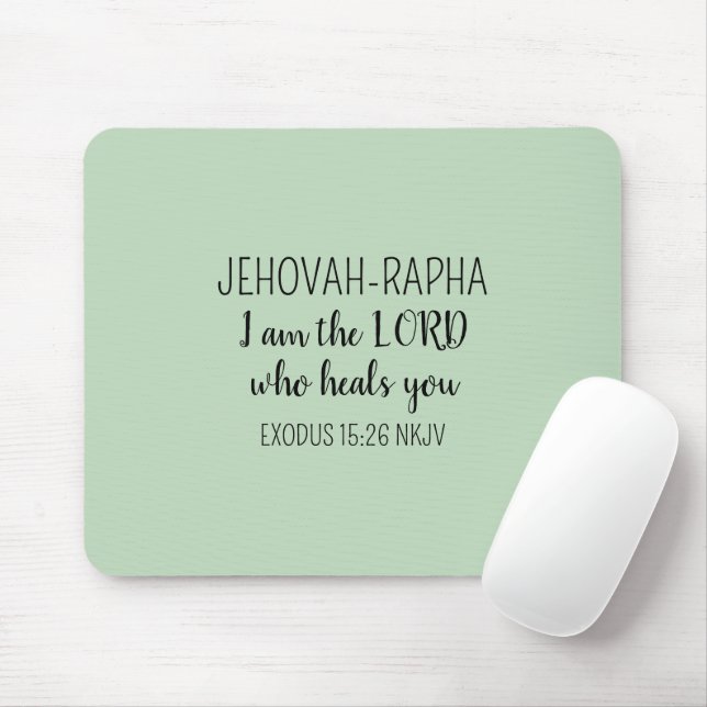 Lord Who Heals Light Green Simple Christian Mousepad (Mit Mouse)
